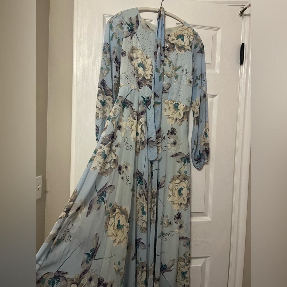 Floral Maxi Dress in Blue